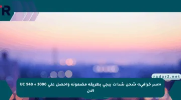 «سر خرافي» شحن شدات ببجي بطريقة مضمونة واحصل على 3000 + 940 UC الآن
